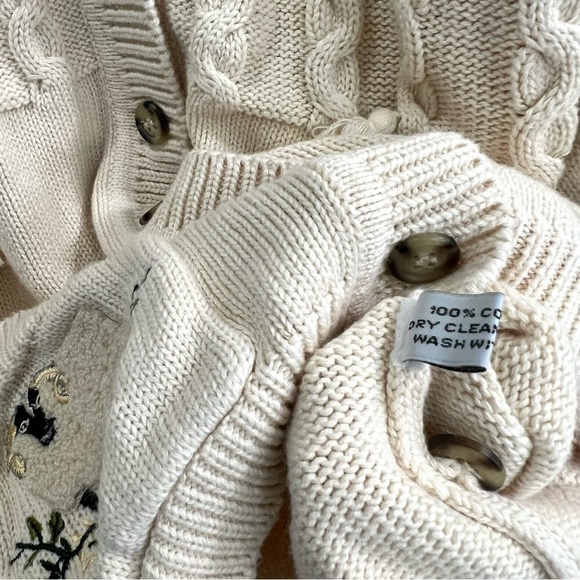 English Sports Shop Bermuda 100% Cotton Button Down Cardigan with Tassels - Picture 7 of 8